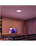 Plafonnier LED carré intelligent S TENTO HUE, blanc, 10,6 W 1340 lm, 30 x 30 cm, ambiance blanche et colorée