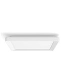 Luminária de teto LED quadrada inteligente S TENTO HUE, branca, 10,6 W 1340 lúmens, 30 x 30 cm, ambiente branco e colorido.