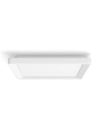 Plafonnier LED carré intelligent S TENTO HUE, blanc, 10,6 W 1340 lm, 30 x 30 cm, ambiance blanche et colorée