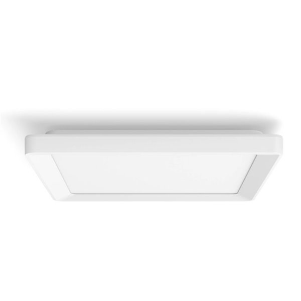 Plafonnier LED carré intelligent S TENTO HUE, blanc, 10,6 W 1340 lm, 30 x 30 cm, ambiance blanche et colorée