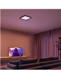 Plafón LED inteligente cuadrado S TENTO HUE negro, 10,6W 1340Lm, 30x30cm White & Colour Ambiance