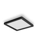 Plafón LED inteligente cuadrado S TENTO HUE negro, 10,6W 1340Lm, 30x30cm White & Colour Ambiance