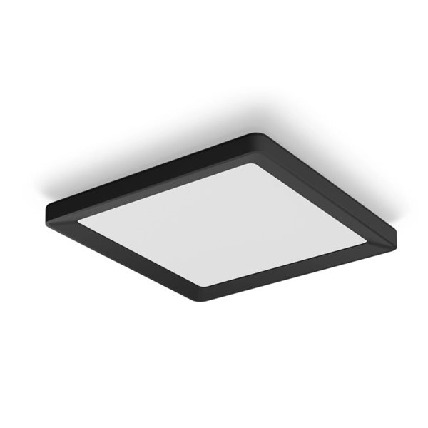 Plafón LED inteligente cuadrado S TENTO HUE negro, 10,6W 1340Lm, 30x30cm White & Colour Ambiance