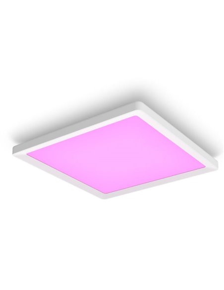 Plafón LED inteligente cuadrado M TENTO HUE blanco, 15,4W 2000Lm, 40x40cm White & Colour Ambiance