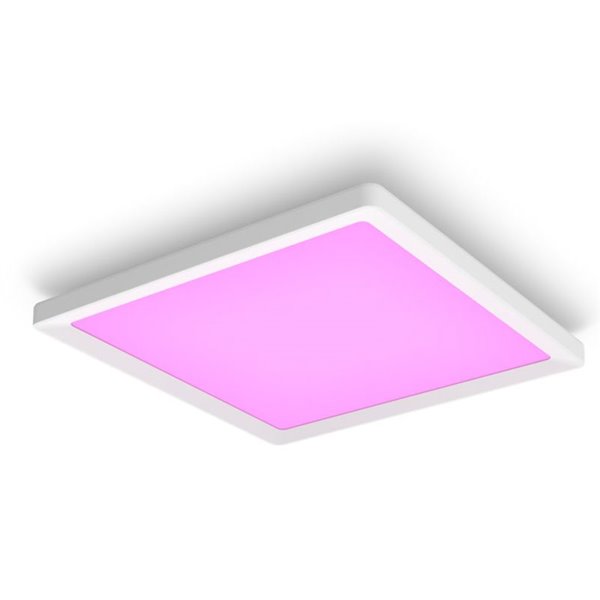 Plafón LED inteligente cuadrado M TENTO HUE blanco, 15,4W 2000Lm, 40x40cm White & Colour Ambiance