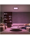 Plafón LED inteligente cuadrado M TENTO HUE blanco, 15,4W 2000Lm, 40x40cm White & Colour Ambiance