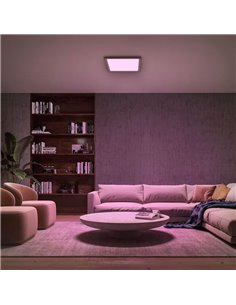 Plafón LED inteligente cuadrado M TENTO HUE blanco, 15,4W 2000Lm, 40x40cm White & Colour Ambiance 2