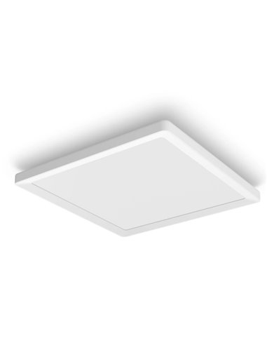 Plafonnier LED carré intelligent M TENTO HUE, blanc, 15,4 W 2000 lm, 40 x 40 cm, ambiance blanche et colorée