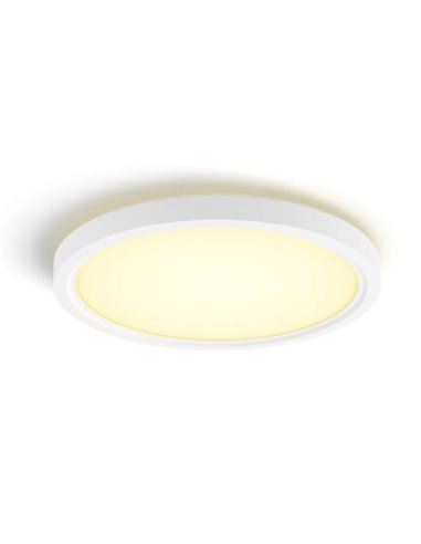 Luminária de teto LED inteligente redonda TENTO HUE SLIM, Ø29,1cm, branca, 16,6W 2250lm, ambiente branco
