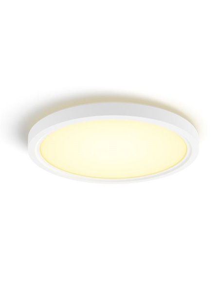 Luminária de teto LED inteligente redonda TENTO HUE SLIM, Ø29,1cm, branca, 16,6W 2250lm, ambiente branco