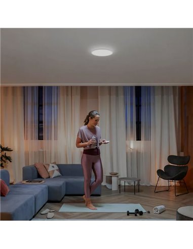 Plafonnier LED intelligent rond TENTO HUE SLIM, Ø 29,1 cm, blanc, 16,6 W, 2 250 lm, ambiance blanche