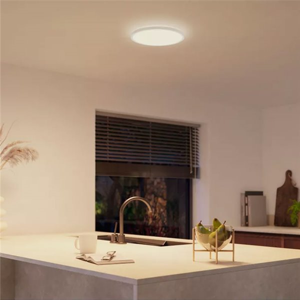 Plafón LED inteligente redondo S Ø29,1cm TENTO HUE SLIM blanco, 16,6W 2250Lm, White Ambiance