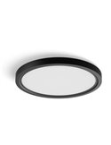 Plafón LED inteligente redondo S Ø29,1cm TENTO HUE SLIM negro, 16,6W 2250Lm, White Ambiance