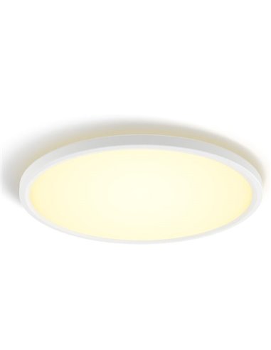 Luminária de teto LED inteligente redonda TENTO HUE SLIM M Ø42,1cm branca, 23W 3100lm, ambiente branco