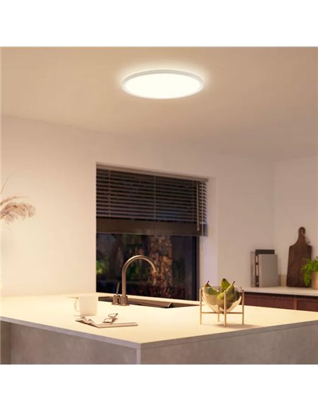 Plafón LED inteligente redondo M Ø42,1cm TENTO HUE SLIM blanco, 23W 3100Lm, White Ambiance