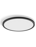 Luminária de teto LED inteligente redonda TENTO HUE SLIM M Ø42,1cm preta, 23W 3100lm, luz ambiente branca