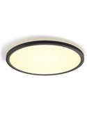 Luminária de teto LED inteligente redonda TENTO HUE SLIM M Ø42,1cm preta, 23W 3100lm, luz ambiente branca