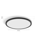Plafón LED inteligente redondo M Ø42,1cm TENTO HUE SLIM negro, 23W 3100Lm, White Ambiance