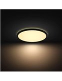 Plafonnier LED intelligent rond TENTO HUE SLIM M Ø42,1 cm Noir, 23 W 3100 lm, Blanc Ambiance