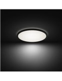Luminária de teto LED inteligente redonda TENTO HUE SLIM M Ø42,1cm preta, 23W 3100lm, luz ambiente branca