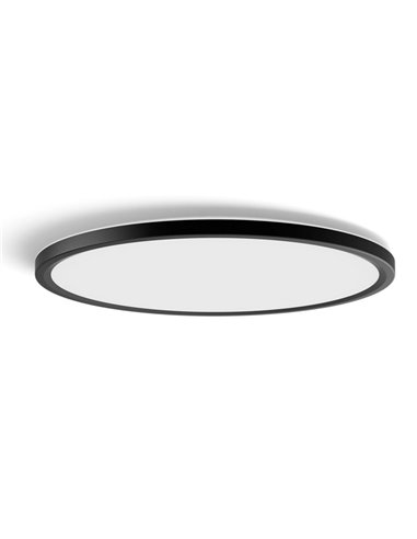 Luminária de teto LED inteligente redonda TENTO HUE SLIM M Ø42,1cm preta, 23W 3100lm, luz ambiente branca