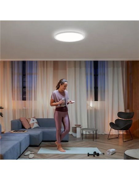 Plafón LED inteligente redondo XL Ø54,2cm TENTO HUE SLIM blanco, 25W 3500Lm, White Ambiance