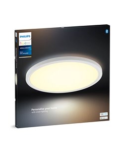 Luminária de teto LED inteligente redonda TENTO HUE SLIM XL Ø54,2cm branca, 25W 3500lm, ambiente branco 2