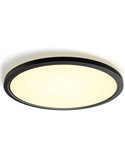 Luminária de teto LED inteligente redonda TENTO HUE SLIM XL Ø54,2cm preta, 25W 3500lm, luz ambiente branca