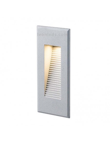 Baliza para exterior LED Dambel Gris de Dopo | Baliza empotrable LED para exterior rectangular | LeonLeds Iluminación