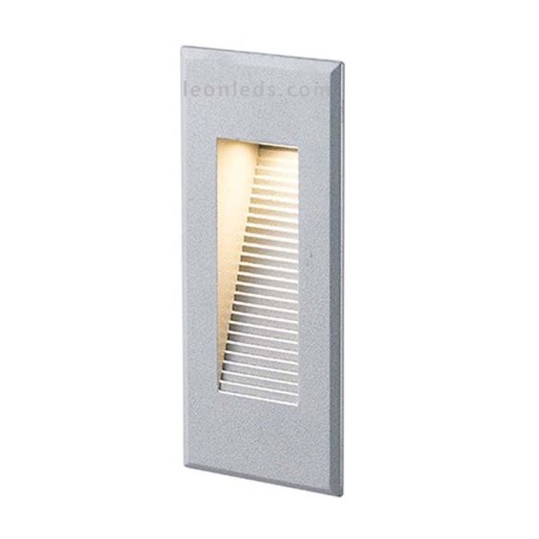 Baliza para exterior LED Dambel Gris de Dopo | Baliza empotrable LED para exterior rectangular | LeonLeds Iluminación