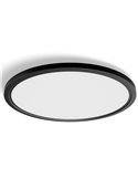 Luminária de teto LED inteligente redonda TENTO HUE SLIM XL Ø54,2cm preta, 25W 3500lm, luz ambiente branca