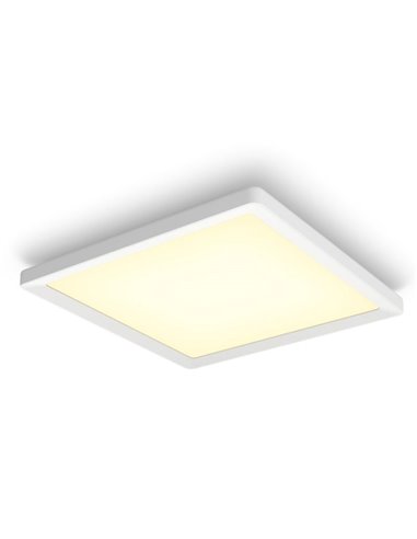 Plafón LED inteligente cuadrado M TENTO HUE blanco, 15,4W 2000Lm, 40x40cm White Ambiance