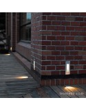 Baliza para exterior LED Dambel Gris de Dopo | Baliza empotrable LED para exterior rectangular | LeonLeds Iluminación