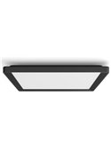 Plafonnier LED carré intelligent M TENTO HUE, noir, 15,4 W 2000 lm, 40 x 40 cm, blanc ambiance