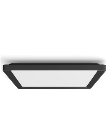 Plafón LED inteligente cuadrado M TENTO HUE negro, 15,4W 2000Lm, 40x40cm White Ambiance