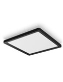 Plafón LED inteligente cuadrado M TENTO HUE negro, 15,4W 2000Lm, 40x40cm White Ambiance