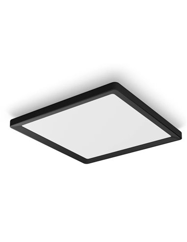 Plafón LED inteligente cuadrado M TENTO HUE negro, 15,4W 2000Lm, 40x40cm White Ambiance