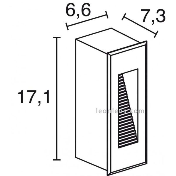 Baliza para exterior LED Dambel Gris de Dopo | Baliza empotrable LED para exterior rectangular | LeonLeds Iluminación