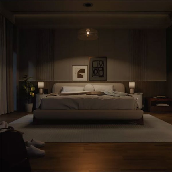 Pacote com 3 lâmpadas inteligentes Hue E27 A60 810Lm, 6W equivalente a 60W, dimerizáveis, luz ambiente branca, controle por voz.