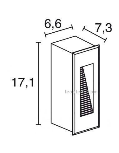 Baliza para exterior LED Dambel Antracita de Dopo | Baliza empotrable LED para exterior rectangular | LeonLeds Iluminación