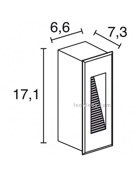 Balise d'extérieur LED Dambel anthracite par Dopo | Balise LED encastrée d'extérieur rectangulaire | Éclairage LeonLeds