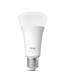 Ampoule LED intelligente ultra-puissante Hue E27 A60 1600 lm, 11,8 W équivalent à 100 W, dimmable, ambiance blanche, commande vo
