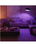 Pack 4 bombillas LES inteligentes Hue E27 A60, 810Lm, 6W equivalente 60W, regulable, White & Color Ambiance