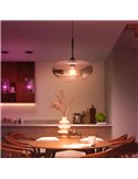Pack 4 bombillas LES inteligentes Hue E27 A60, 810Lm, 6W equivalente 60W, regulable, White & Color Ambiance