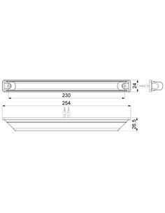 Barra de luz de sinalização LED R1 A SM1 homologada para 12/24V, branca, âmbar e vermelha, IP68. 2