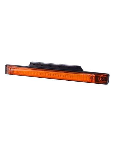 Barre lumineuse latérale à LED avec support 12/24 V, homologuée SM1, orange, IP68