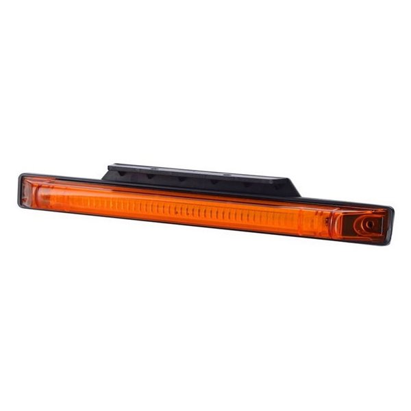 Barre lumineuse latérale à LED avec support 12/24 V, homologuée SM1, orange, IP68
