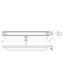 Barra LED de gálibo delantera 12/24V homologada A, blanca IP68