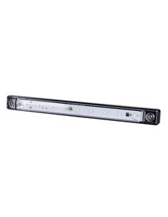 Barra LED de gálibo delantera, lateral, trasera 12/24V homologada R1 A SM1, blanco, ámbar y rojo IP68