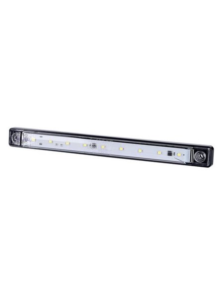 Barra LED de gálibo delantera, lateral, trasera 12/24V homologada R1 A SM1, blanco, ámbar y rojo IP68